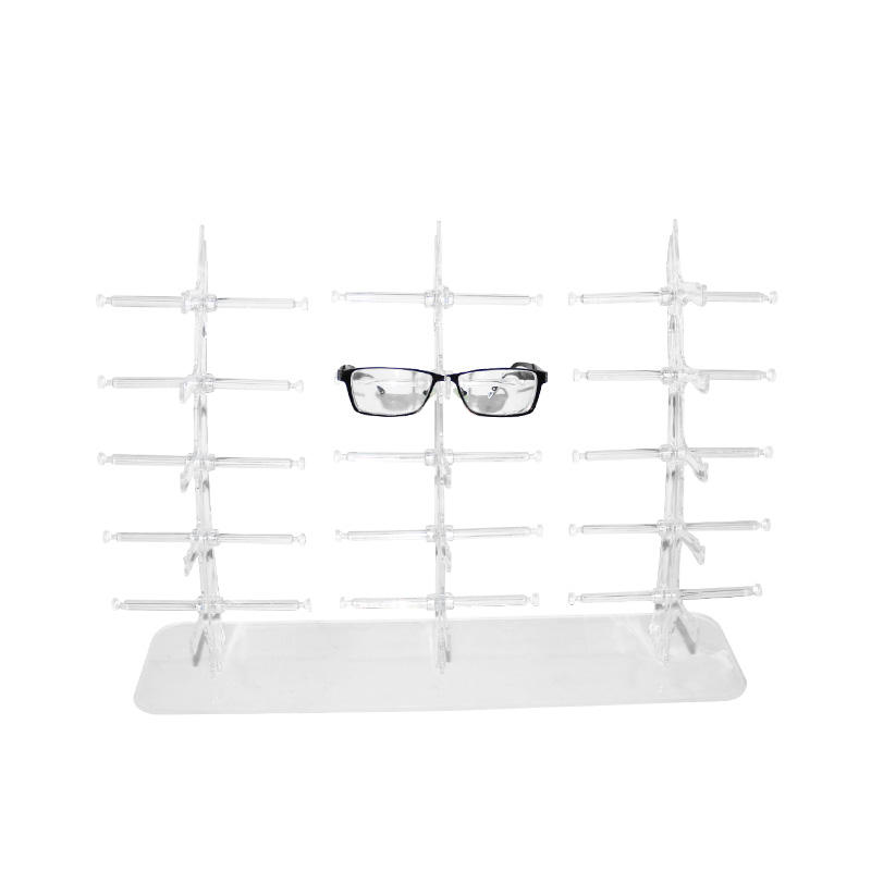 Transparent Acrylic Column Glasses Display Stand
